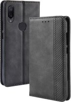 Magnetische gesp Retro Crazy Horse Texture Horizontale Flip Leather Case voor Xiaomi Redmi 7, met houder & kaartsleuven & fotolijst (zwart)