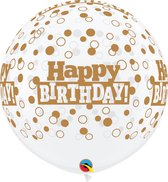 Megaballon Happy Birthday DC opdruk Goud (2st)
