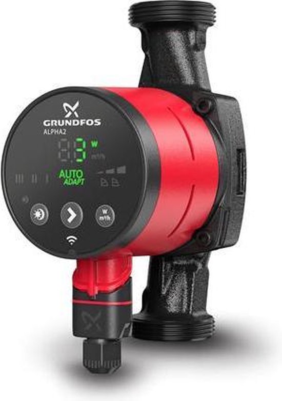 Grundfos Alpha2, circulatiepomp 25-60, DN 25, 1x230V, 1.94m3/h, PN 10 ...