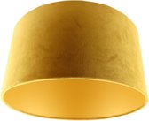 Olucia Melanie - Velours lampenkap - Goud/Geel - E27