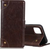 Voor Galaxy Note10 Lite / A81 koperen gesp nappa textuur horizontale flip lederen tas met houder & kaartsleuven & portemonnee (koffie)