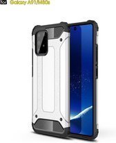 Voor Galaxy A91 / M80s Magic Armor TPU + PC-combinatiebehuizing (zilver)