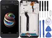 Lcd-scherm en digitizer volledige montage met frame voor Xiaomi Redmi 5A (zwart)