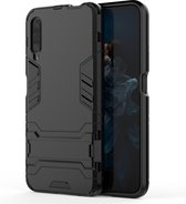 Voor Huawei Honor 9X / Honor 9X Pro schokbestendige pc + TPU beschermhoes met onzichtbare houder (zwart)