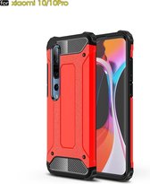 Voor Xiaomi Mi 10/10 Pro Magic Armor TPU + pc-combinatie (rood)