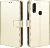 Voor Oppo A8 Retro Crazy Horse Texture horizontale flip lederen tas met houder & kaartsleuven & fotolijst (goud)