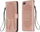 Voor iPhone 8 Plus / 7 Plus Dream Catcher afdrukken Horizontale flip lederen tas met houder & kaartsleuven & portemonnee & lanyard (rose goud)