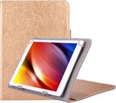 Universal Strokes Texture horizontale flip lederen tas met houder voor 7 inch tablet-pc (goud)