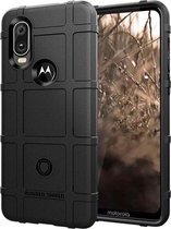 Volledige dekking schokbestendige TPU-hoes voor Motorola P40 / Moto One Vision (zwart)