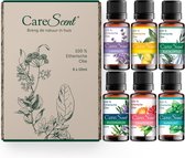 CareScent Etherische Olie Set Zomer Editie | Essentiële Olie | Lavendel - Citroen - Eucalyptus - Rozemarijn - Grapefruit - Aarmunt Bundel | Olieset - 60 ml