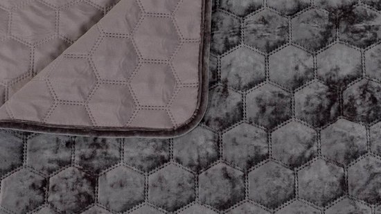 Unique Living Peggy - Couvre-lit - Simple - 170x220 cm - Gris foncé