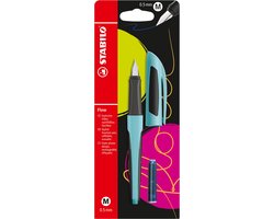 STABILO Flow - Vulpen - SPORTY Edition - Puristblue + 1 Inkt Cartridge