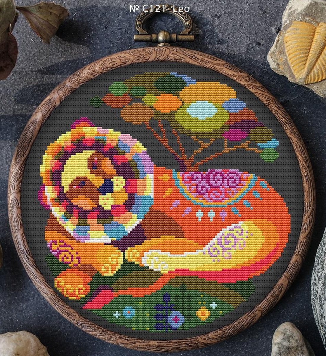 BORDUURPAKKET MANDALA STERRENBEELD LEEUW
