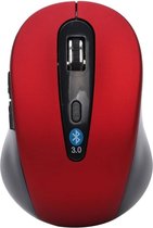 Bluetooth 3.0 Draadloze Optische Muis Rood geschikt voor o.a. Laptop & Computer