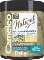 DELIA COSMETICS CAMELEO AQUA ACTION  HYDRATERENDE  PRE-MASKER MET CHIA OLIE en SHEA Boter, voor droog en zwak haar, te gebruiken voor het wassen, 1 minute masker, 250ML