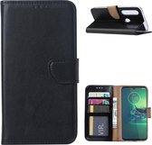 Motorola Moto G8 Plus - Bookcase Zwart - portemonee hoesje