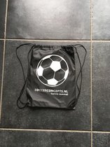 Taktisport Rugzak voetbal- Ballentas - 35x45cm - 12 liter - Zwart met koord