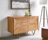 Dressoir Wyatt 115x45x75 acacia natuur poten roestvrij staal