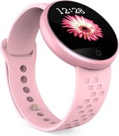DrPhone OVA Series - Aluminium Sieraad + Siliconen Smartwatch voor Vrouwen - Hartslag / Slaapmeter / Zuurstof meter / Stappen / Notificaties - Roze