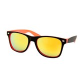 Heren Zonnebril - Dames Zonnebril - Oranje Zwart - Rood Oranje Goud Spiegelglazen - UV400