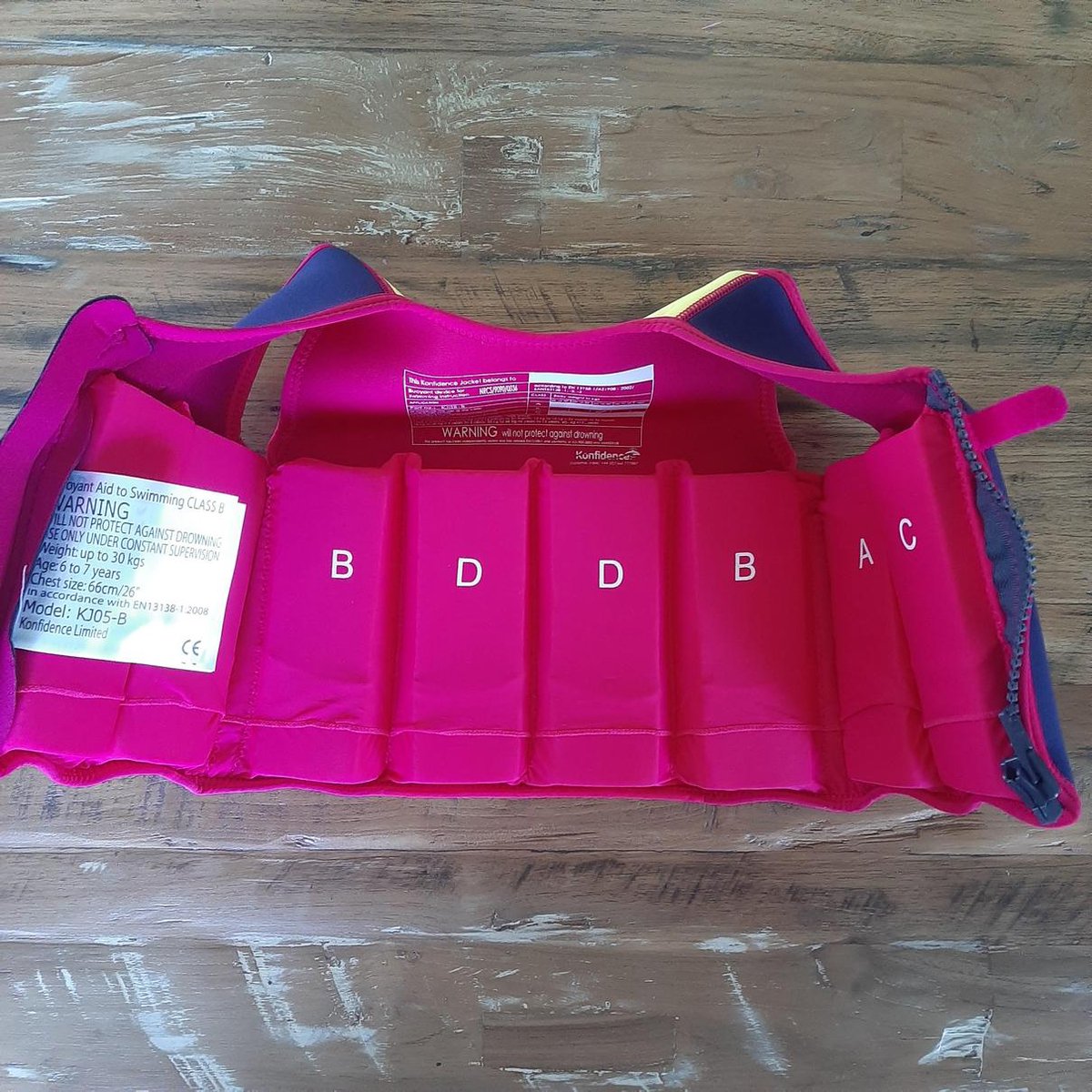 Konfidence - Zwemvest/Drijfvest kind - Roze - 6 - 7 jaar / 25 - 30 kg — afbeelding 11