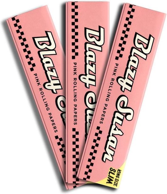 Blazy Susan Pink Rolling Papers King Size Slim x 50 bol