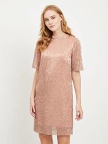 Vila jurk | Roze glitter | Visequi Short Dress | Small