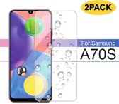 Samsung Galaxy A70S Screenprotector - 2X Tempered Glass - 9H Anti Shock - 2Pack voordeelpack - Epicmobile