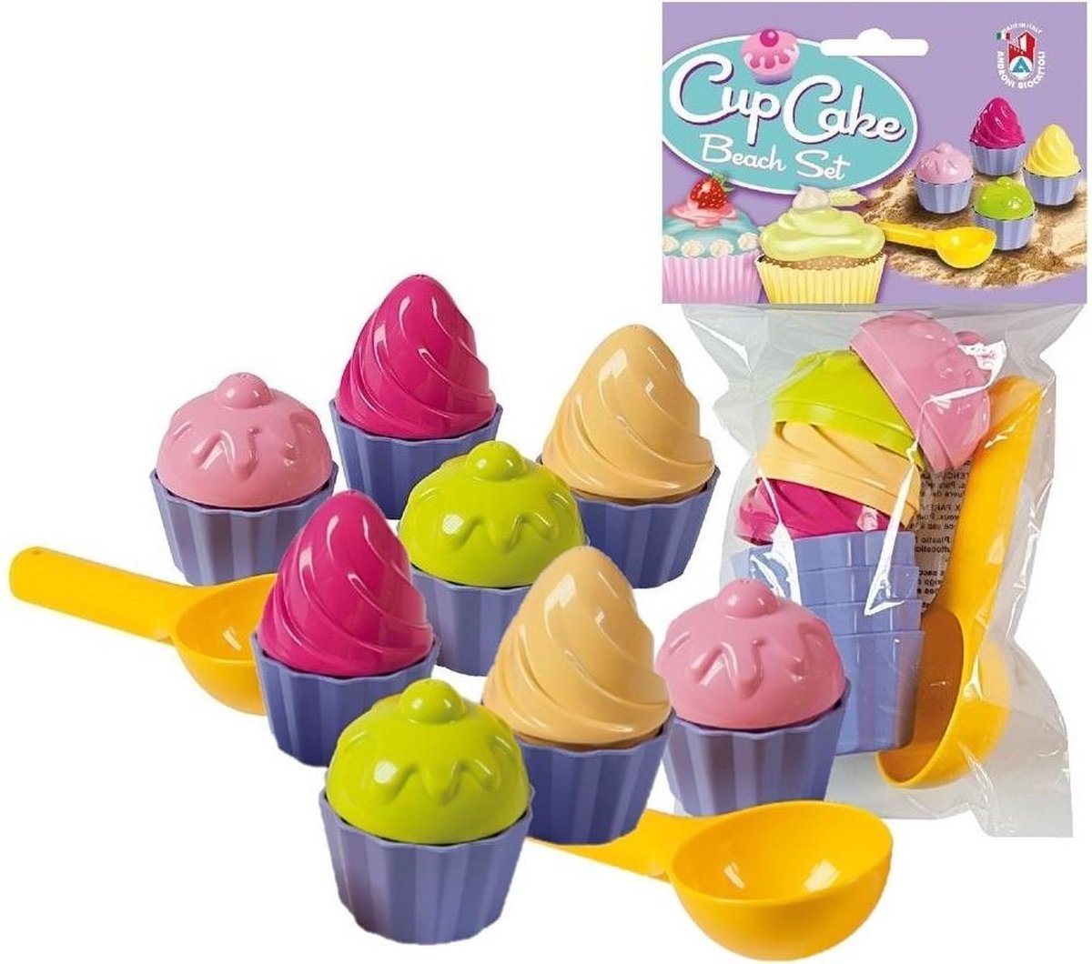 cupcake zandvormen 18 delig - en strand speelgoed zandspeelsets | bol.com