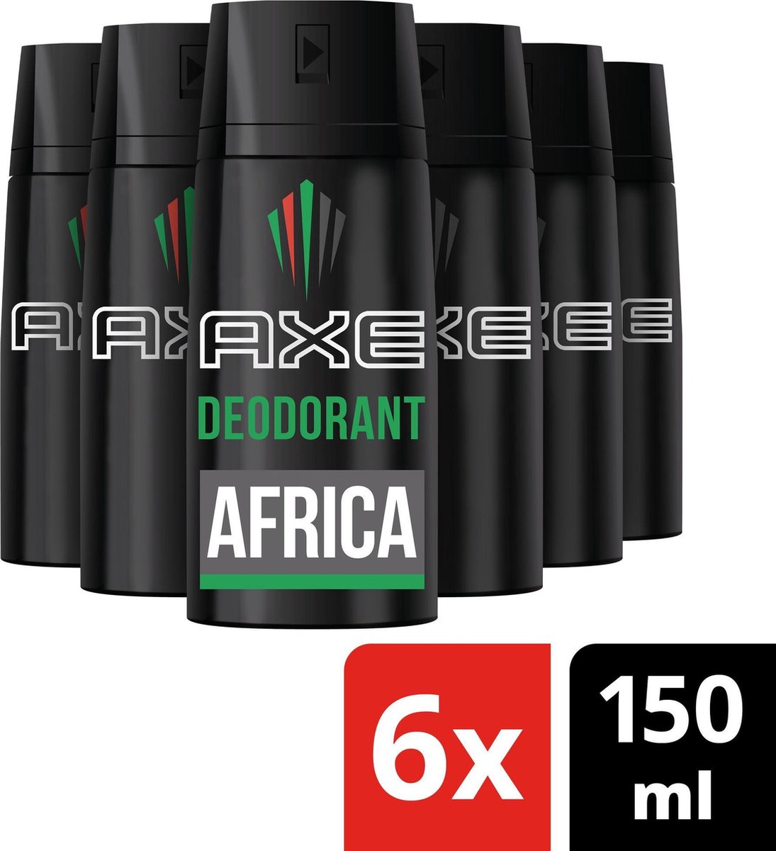 Goedkoopste Axe Africa Bodyspray Deodorant - 6 x 150 ml - Voordeelverpakking