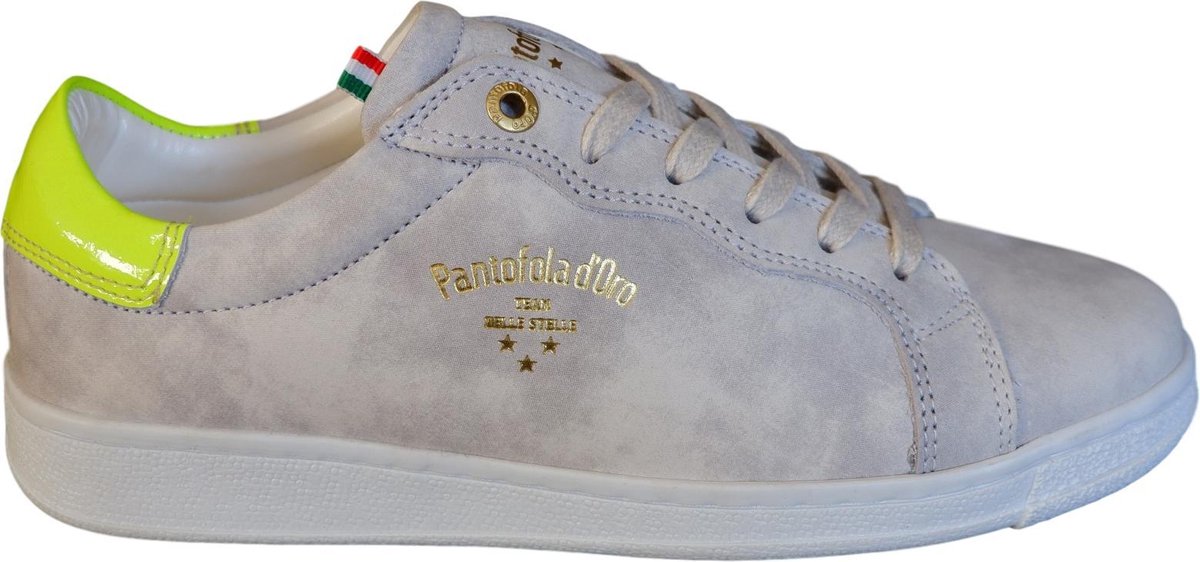 Pantofola d'Oro dames sneakers leder felicita low - maat 37 - lage sneakers  - licht grijs | bol.com