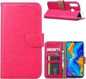 Huawei P30 Lite - Bookcase Roze - portemonee hoesje