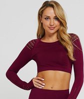 Power Long Sleeve Crop Top - Paars