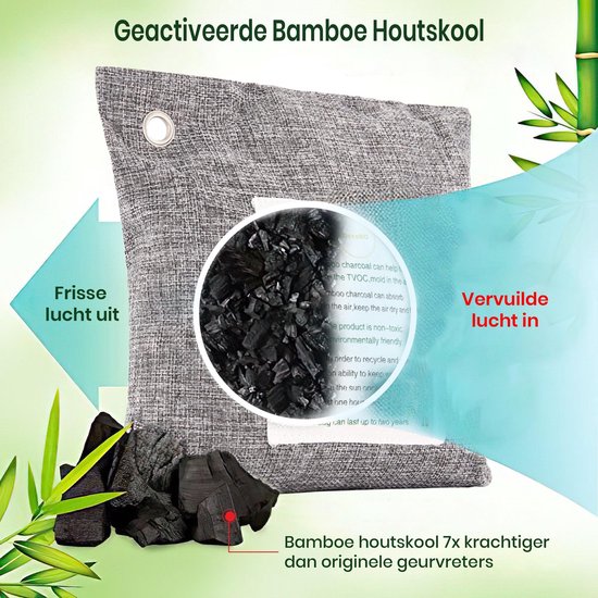 DecoRD Bamboe Air Purifier - Luchtverfrissers & Geurvreter voor in Huis - 200g Natuurlijke Luchtreiniger voor in Huis - DecoRD