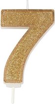 Sparkle Gold Numeral Candle 7