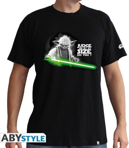 Star Wars - T-shirt noir pour homme Yoda - S