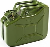 Oxid7® benzinejerrycan brandstofjerrycan metaal 10 liter - met UN-keurmerk - TÜV Rheinland gecertificeerd - typegoedkeuring - behandeld met moffelen - jerrycan met bajonetsluiting