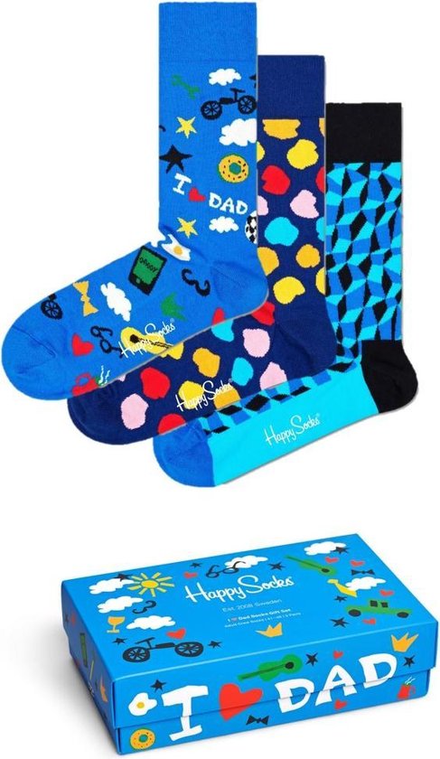 Happy Socks Sokken Geschenkset In Cadeaudoos - Maat 36-40 - 3 Paren | bol