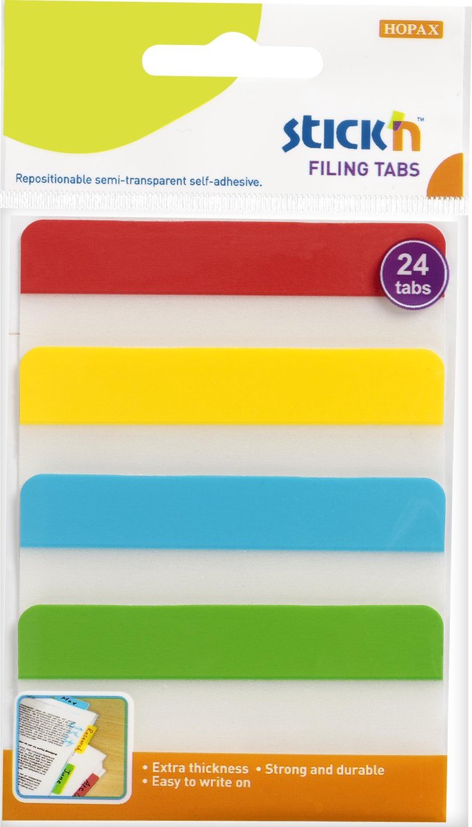 Index Strong - Post-it - inscriptible - 3 couleurs