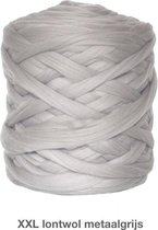 XXL wol-Merino Lontwol -2 kg metaalgrijs