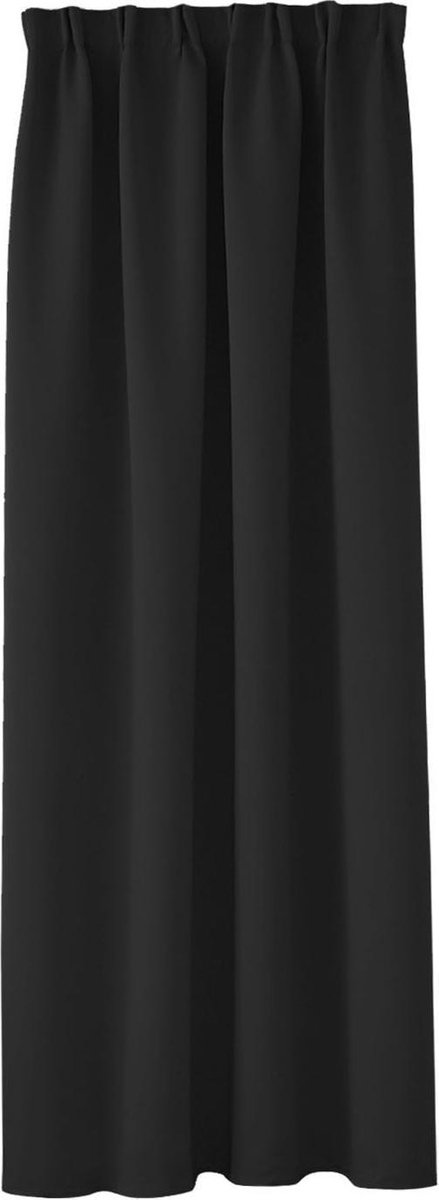 HOOMstyle Kant en Klaar Gordijn - Verduisterend - Met Plooiband - 270x140cm - Zwart - 1 Stuk