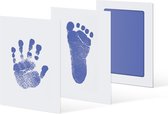2 Inktpads voor hand- en voetafdrukken van baby's - Zonder Puin en Inkt aan handen -  Veilig voor baby's - Raakt de huid niet aan - Perfect aandenken of cadeau - Kraamcadeau  - Bla