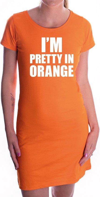 I'm pretty in orange jurkje oranje dames - EK / WK / Konginsdag / Oranje kleding