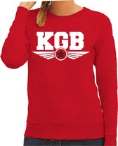 KGB agente verkleed sweater / trui rood voor dames XS