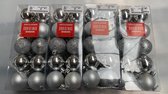 Kerstballen zilver - 80 stuks
