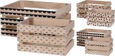 Set van 2 kisten met verschillende print - speelgoed kist - opberg kist - voorraad kist - 2 maten