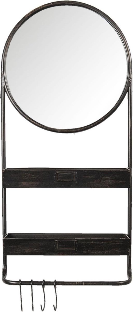 Spiegel 38x89 cm Zwart IJzer