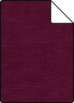Proefstaal ESTAhome behangpapier effen linnenstructuur bordeaux rood - 148697 - 26,5 x 21 cm
