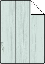 Proefstaal ESTAhome behangpapier smalle sloophout planken vergrijsd mintgroen - 128851 - 26,5 x 21 cm