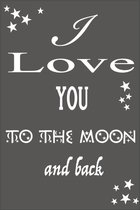 Sticker 'I love you to the moon...'
